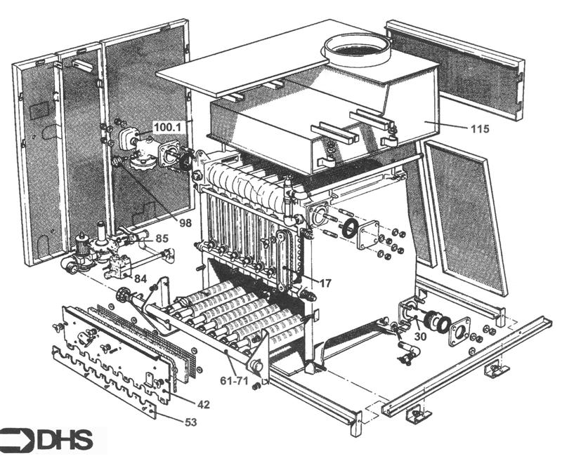 Exploded Diagram for BOILER BODY ASSY 2
