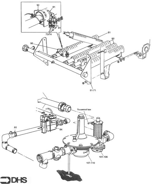 Exploded Diagram for BURNER ASSY