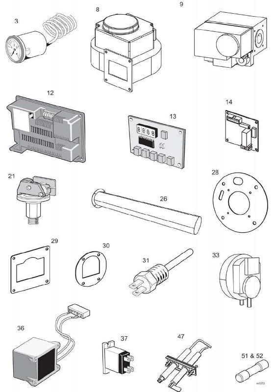 Exploded Diagram for SHORT PARTS LIST