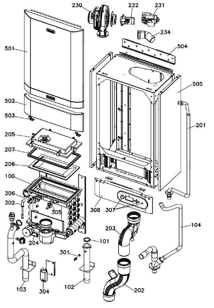 Exploded Diagram for BOILER ASSEMBLY