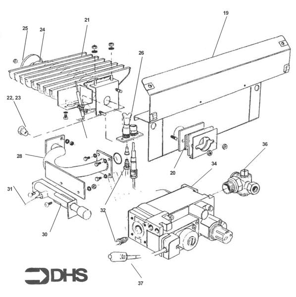 Exploded Diagram for BURNER/CONTROL