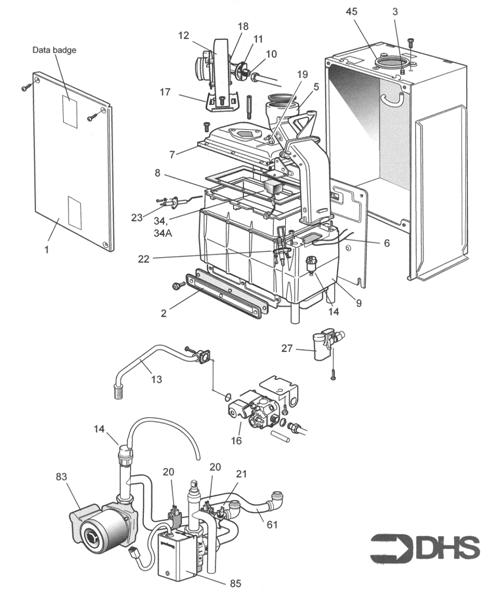 Exploded Diagram for BOILER MODULE