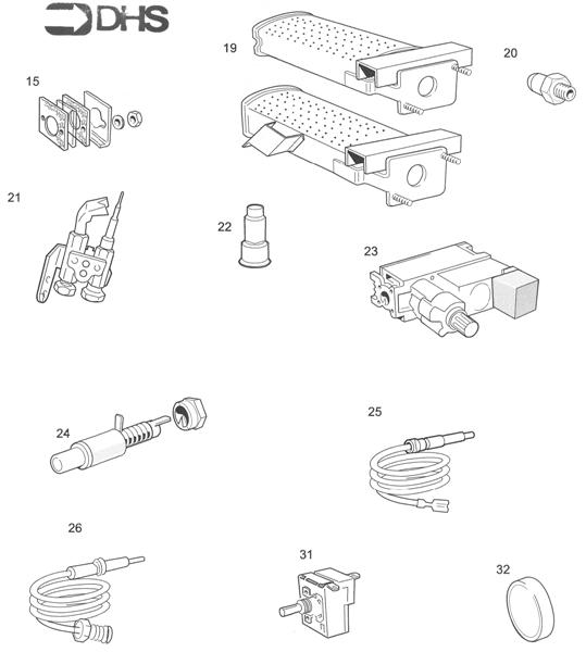 Exploded Diagram for SHORT PARTS LIST