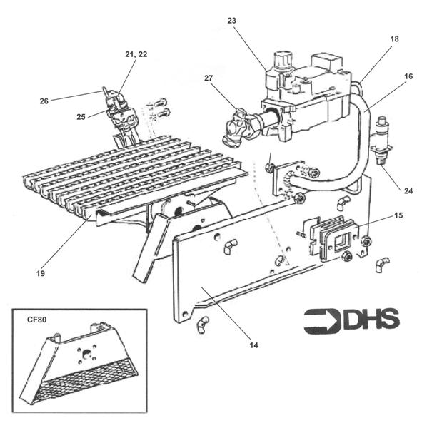 Exploded Diagram for BURNER ASSY