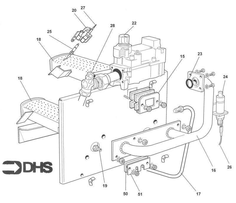 Exploded Diagram for BURNER ASSY