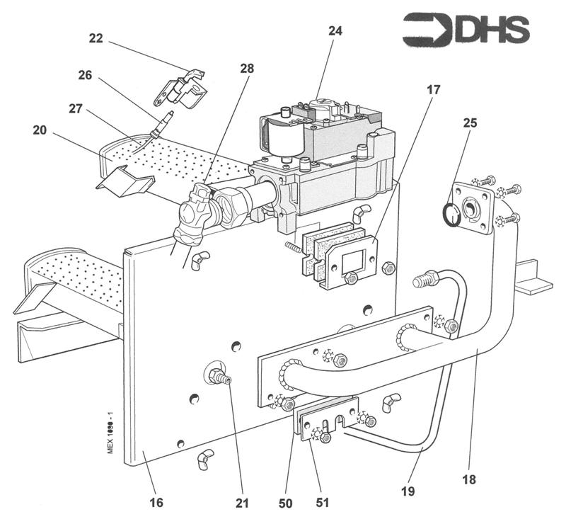Exploded Diagram for BURNER/CONTROL