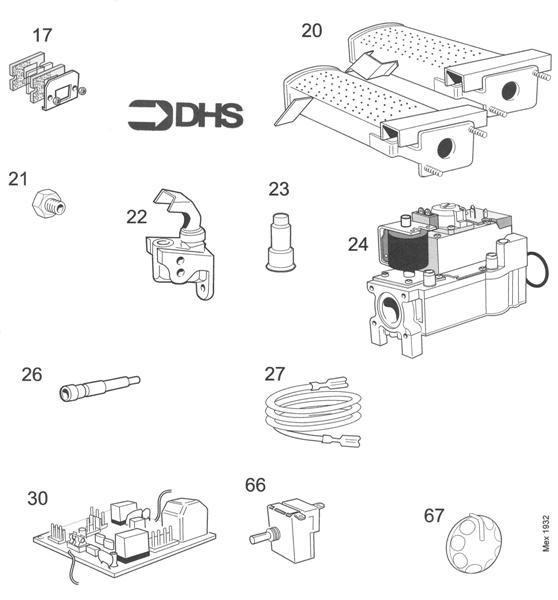 Exploded Diagram for SHORT PARTS LIST