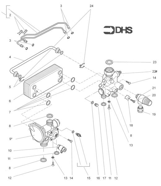 Exploded Diagram for HEAT EXCHANGER