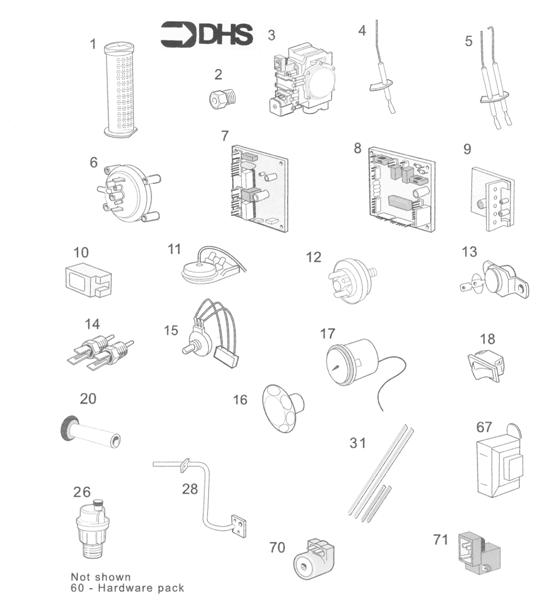Exploded Diagram for SHORT PARTS LIST