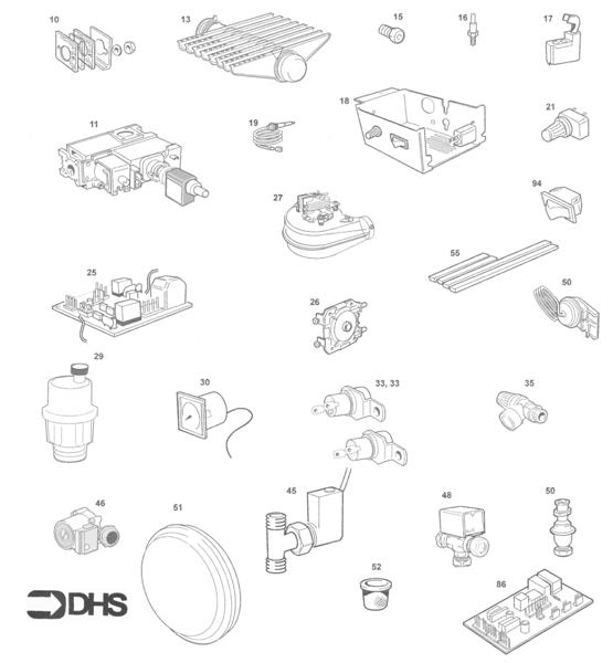 Exploded Diagram for SHORT PARTS LIST