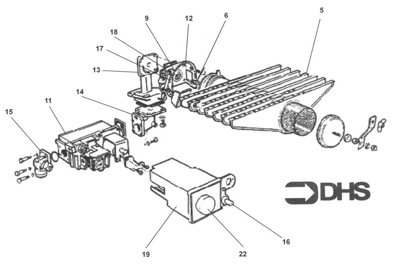Exploded Diagram for BURNER ASSY
