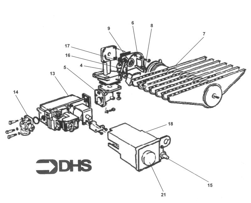 Exploded Diagram for BURNER AND CONTROL ASSY