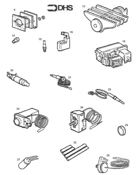 Exploded Diagram for SHORT PARTS LIST