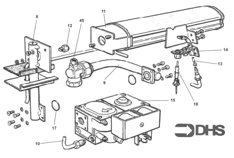 Exploded Diagram for BURNER ASSY