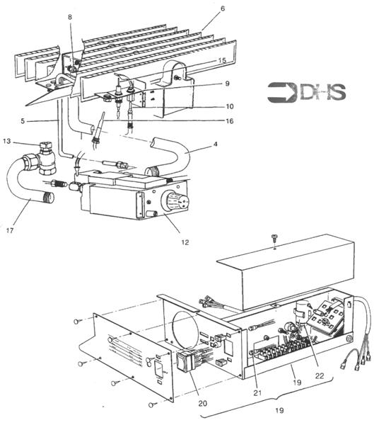 Exploded Diagram for BURNER AND CONTROLS/ CONTROL B
