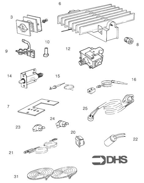 Exploded Diagram for SHORT PARTS LIST