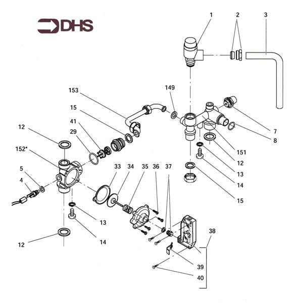Exploded Diagram for CH FLOW/RETURN FR SN 062550703