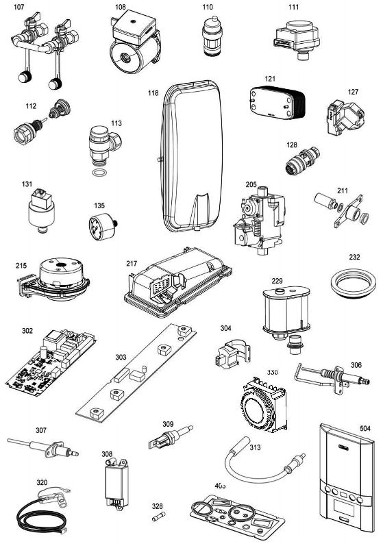 Exploded Diagram for SHORT PARTS