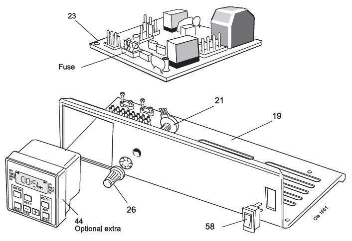 Exploded Diagram for CONTROLS ASSEMBLY
