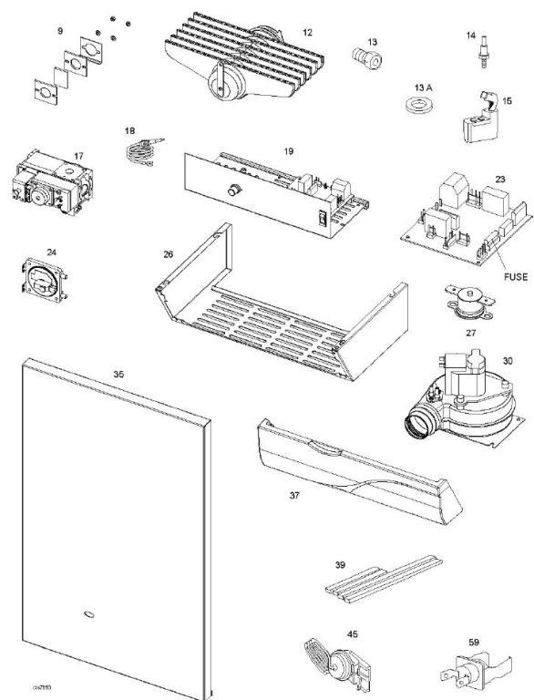 Exploded Diagram for SHORT PARTS LIST