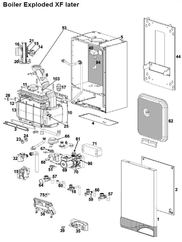 Exploded Diagram for BOILER