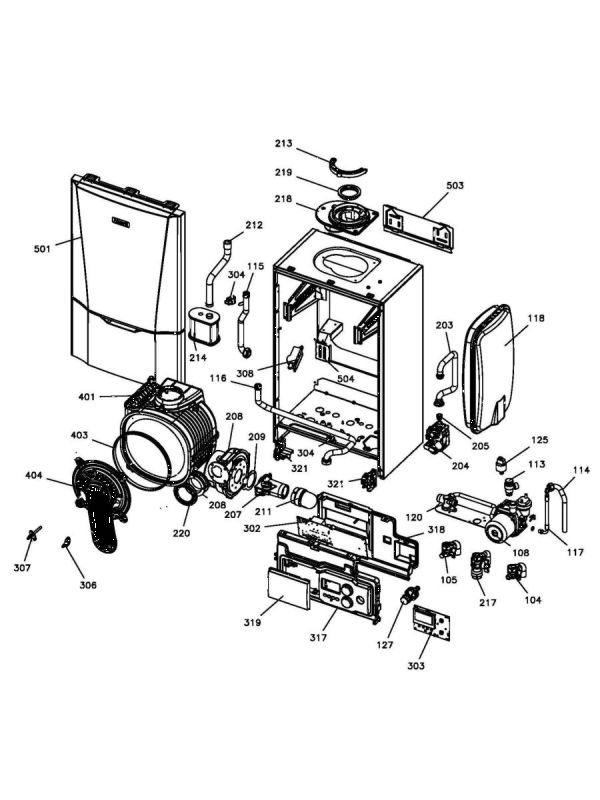 Exploded Diagram for BOILER