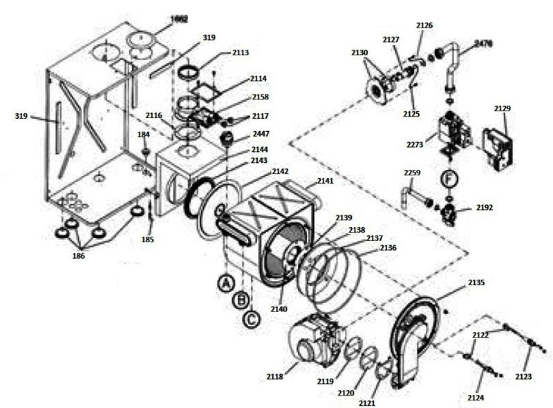 Exploded Diagram for HEAT EXCHANGER