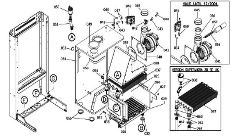 Exploded Diagram for HEAT EXCHANGER