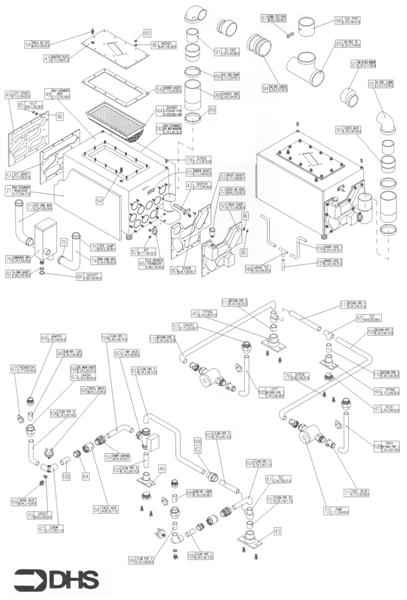 Exploded Diagram for WATERWAY/CONDENSATE/FLUE