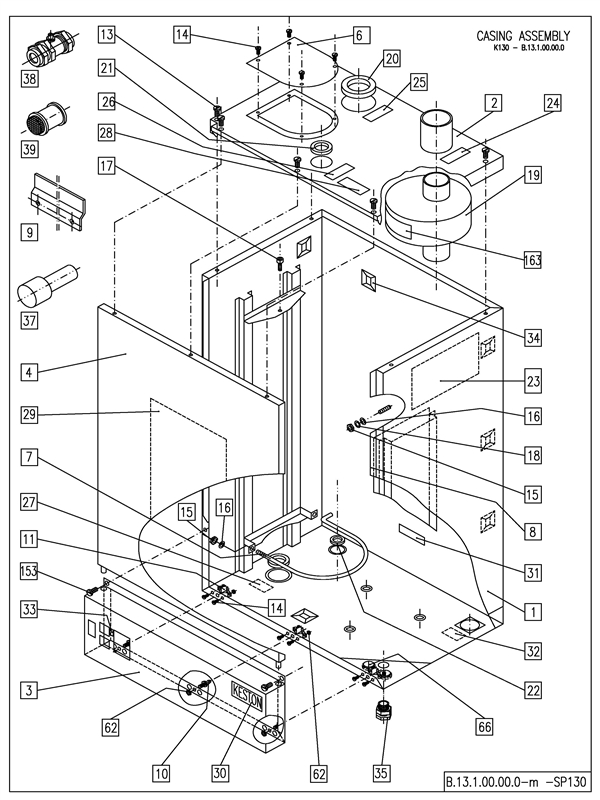 Exploded Diagram for CASING ASSY