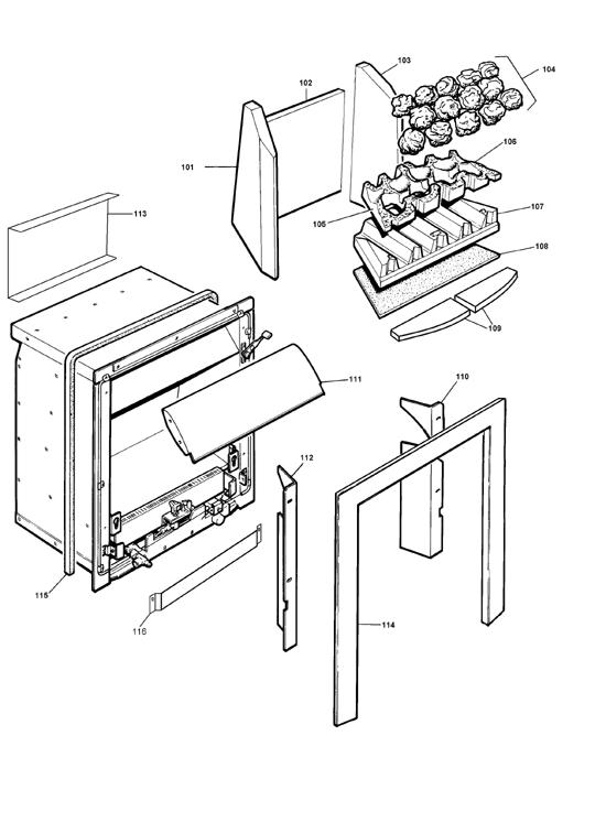 Exploded Diagram for FIREBOX ASSY