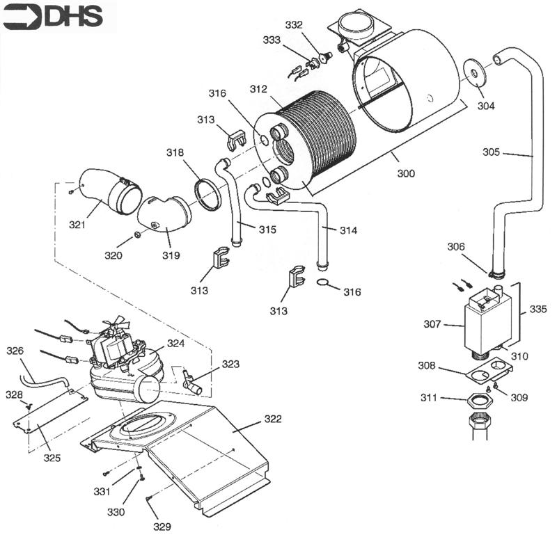 Exploded Diagram for HEAT EXCHANGER
