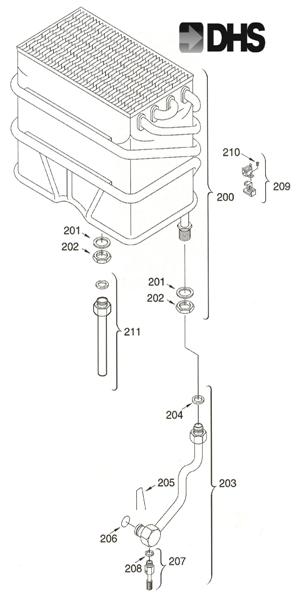 Exploded Diagram for HEAT EXCHANGER