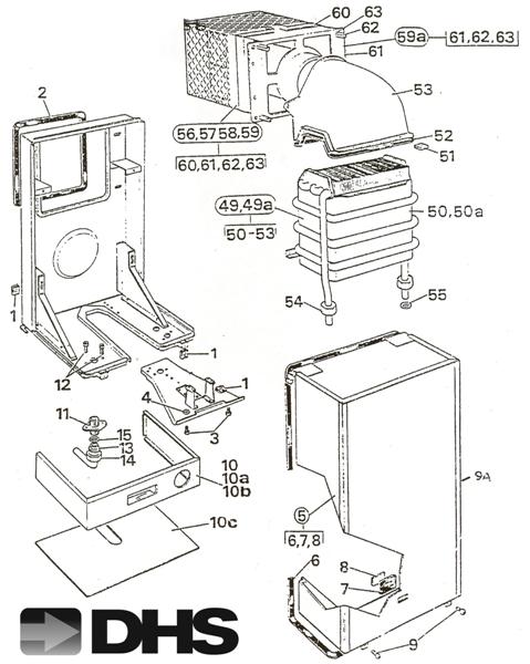 Exploded Diagram for HEAT EXCHANGER OUTER CASING &