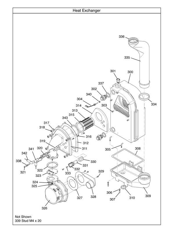 Exploded Diagram for HEAT EXCHANGER