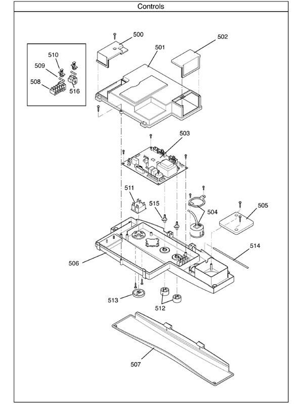 Exploded Diagram for CONTROLS