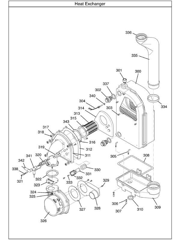 Exploded Diagram for HEAT EXCHANGER