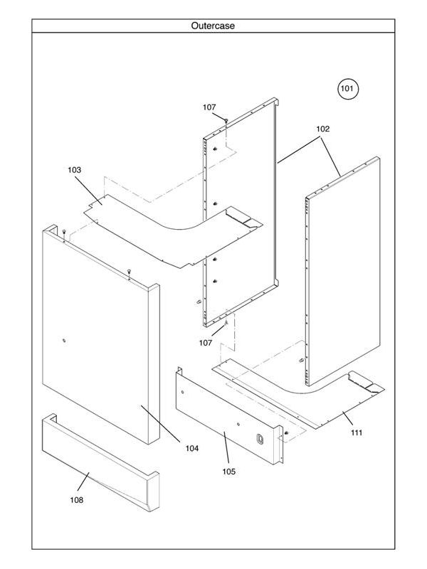 Exploded Diagram for OUTER CASE
