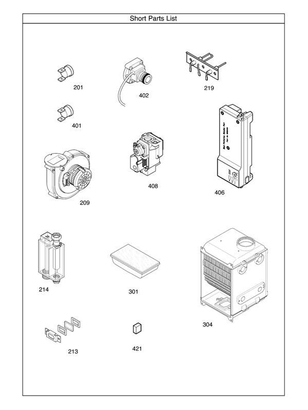 Exploded Diagram for SHORT PARTS