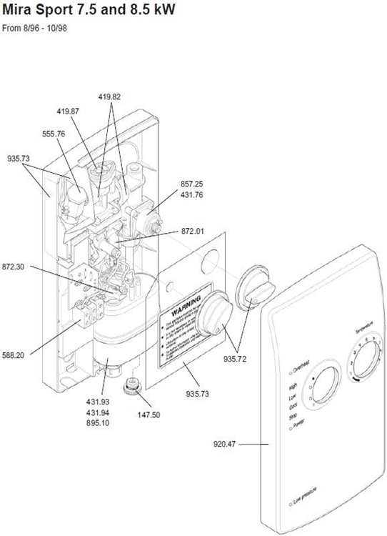 Exploded Diagram for ALL PARTS