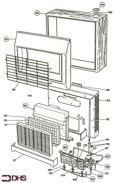 Exploded Diagram for GAS FIRE