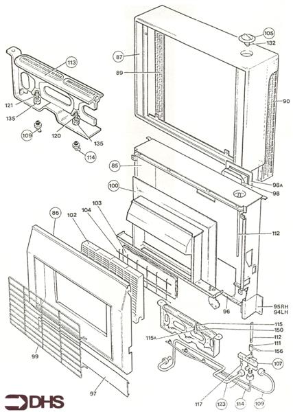 Exploded Diagram for GAS FIRE