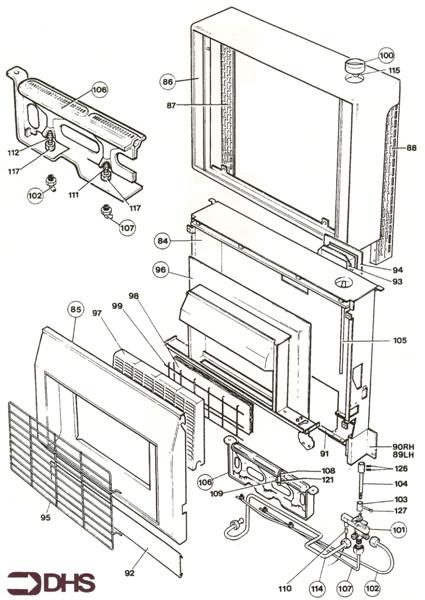 Exploded Diagram for GAS FIRE