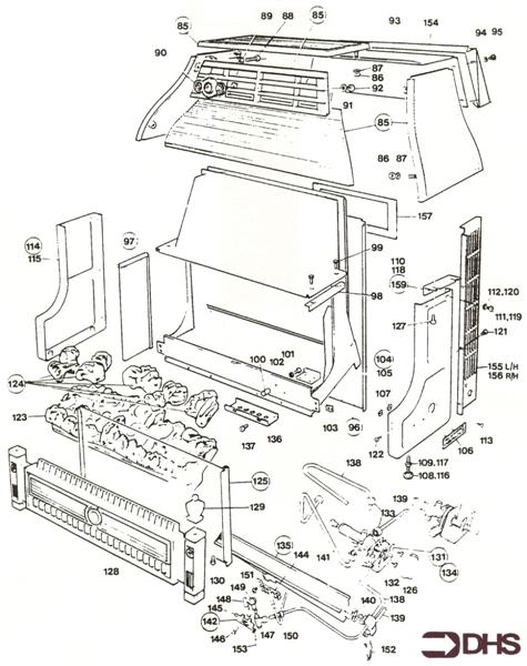 Exploded Diagram for GAS FIRE