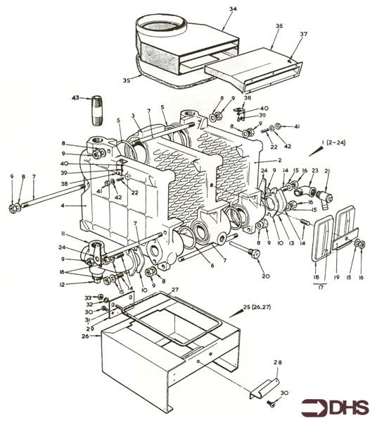 Exploded Diagram for COMB. CHAMBER