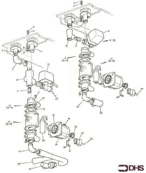 Exploded Diagram for WATER PIPEWORK