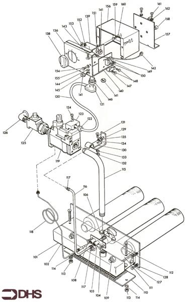 Exploded Diagram for GAS & CONTROL MODULE ASSY