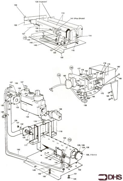 Exploded Diagram for GAS & CONTROL MODULE ASSY