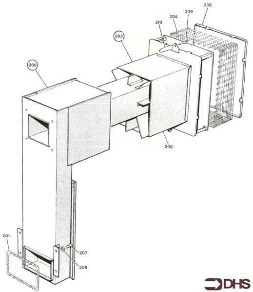 Exploded Diagram for AIR DUCT AND FLUE ASSY