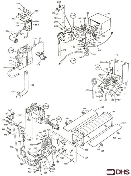 Exploded Diagram for GAS & CONTROL MODULE ASSY